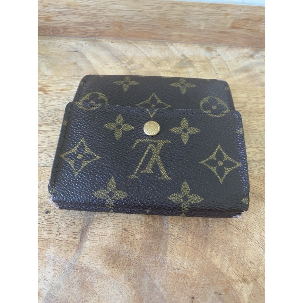 Louis Vuitton Monogram Elise Double Snap Wallet Trifold French Wallet VTG Rehab - Picture 2 of 11